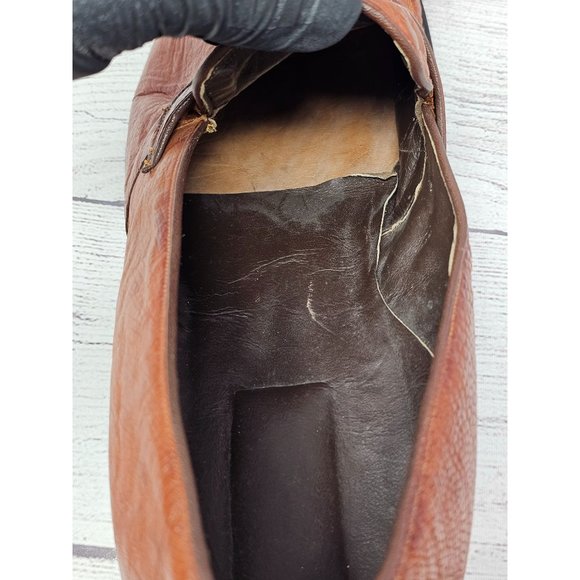 Ostrich Men's Penny Loafer Size 12 with Wood Sole - Picture 13 of 16